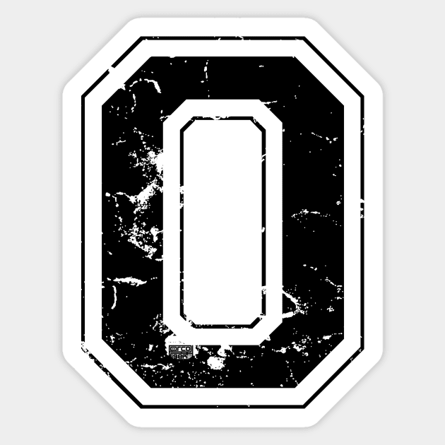 Number 0 Zero Black Jersey Sports Athletic Player Sticker by porcodiseno